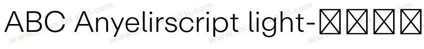 ABC Anyelirscript light字体转换